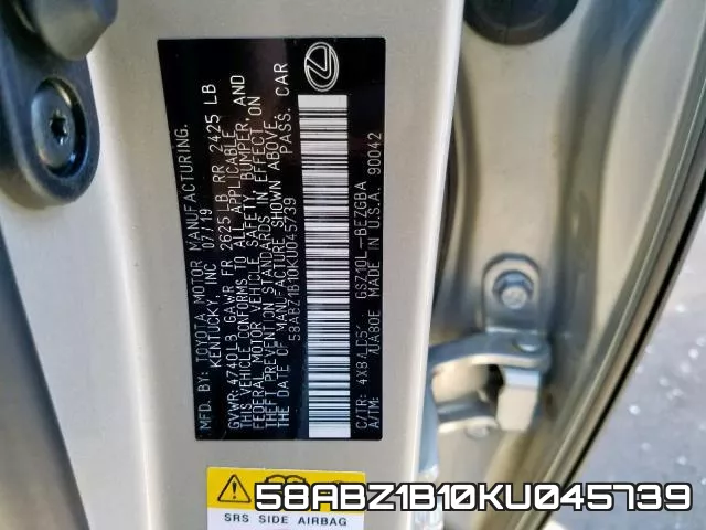 58ABZ1B10KU045739 фото 2