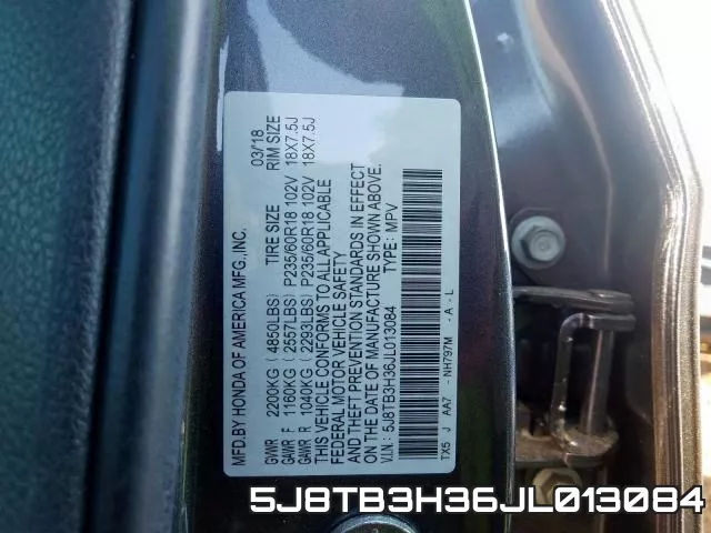 5J8TB3H36JL013084 фото 2