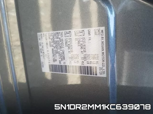 5N1DR2MM1KC639078 фото 2