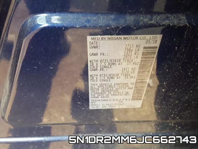 5N1DR2MM6JC662743 фото 2