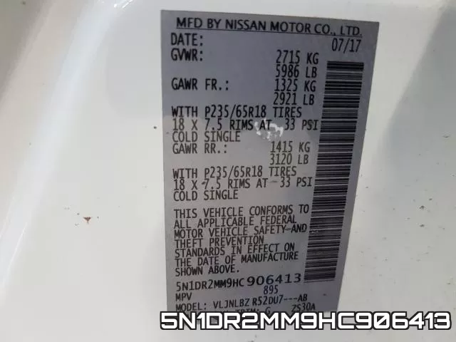 5N1DR2MM9HC906413 фото 2