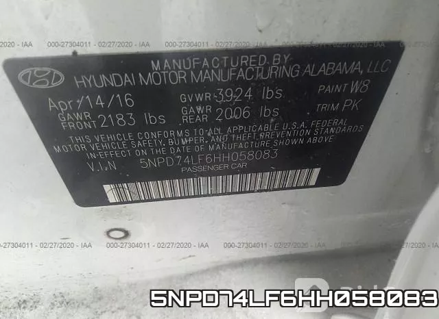 5NPD74LF6HH058083 фото 10