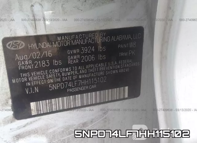 5NPD74LF7HH115102 фото 10