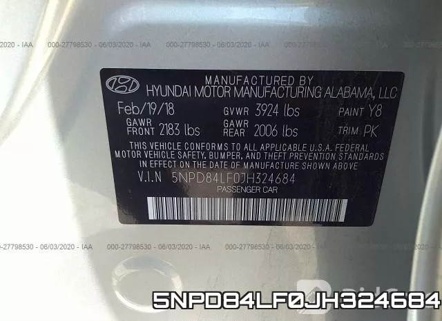 5NPD84LF0JH324684 фото 10