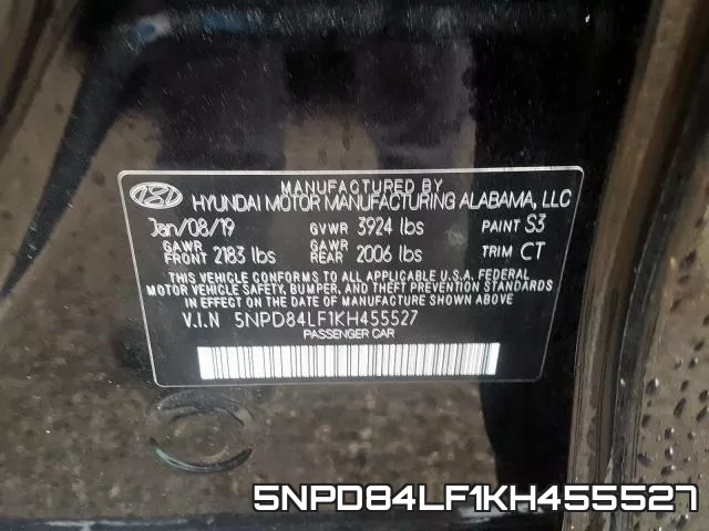 5NPD84LF1KH455527 фото 2