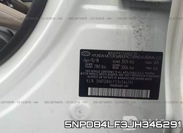 5NPD84LF3JH346291 фото 10