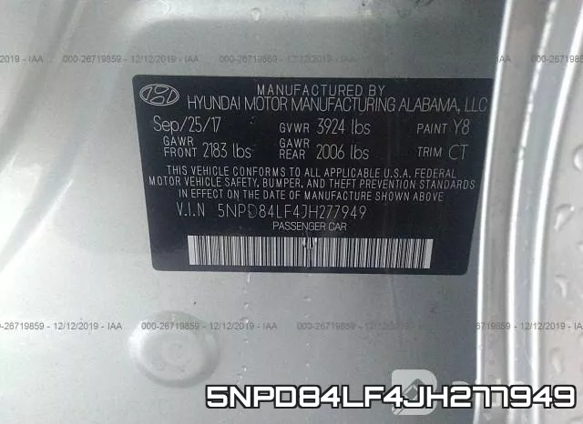 5NPD84LF4JH277949 фото 9