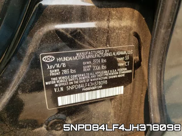 5NPD84LF4JH378098 фото 2