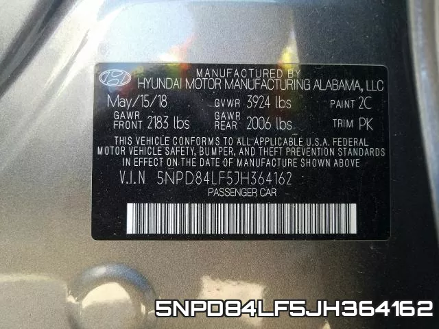 5NPD84LF5JH364162 фото 2