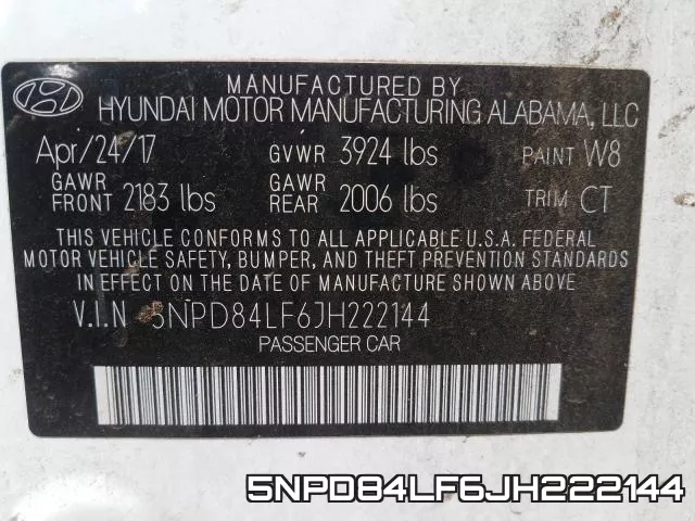 5NPD84LF6JH222144 фото 2