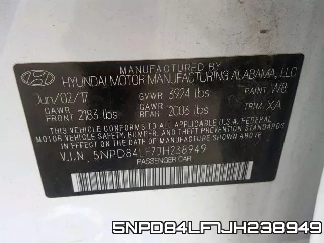 5NPD84LF7JH238949 фото 2