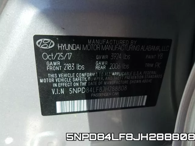 5NPD84LF8JH288808 фото 2