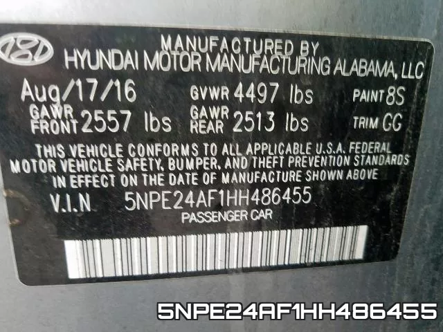 5NPE24AF1HH486455 фото 2