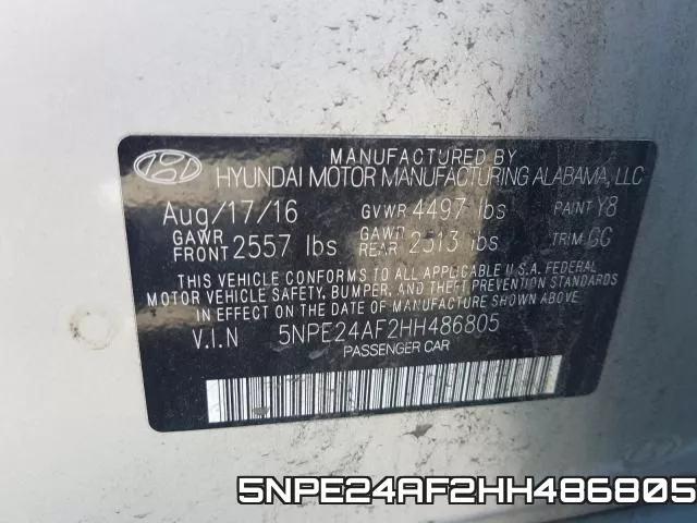 5NPE24AF2HH486805 фото 2