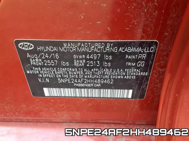 5NPE24AF2HH489462 фото 2