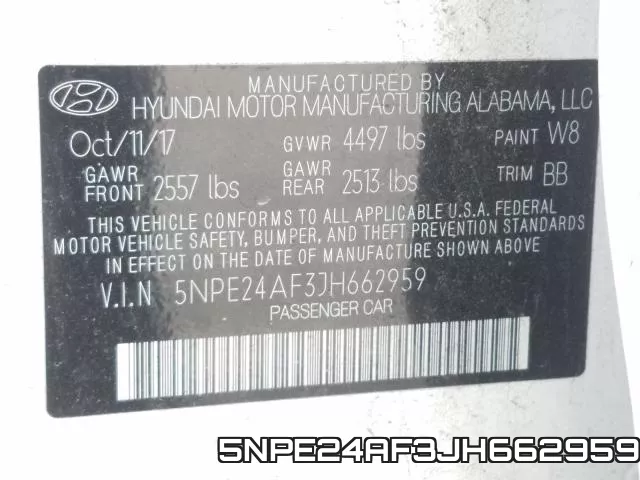 5NPE24AF3JH662959 фото 2