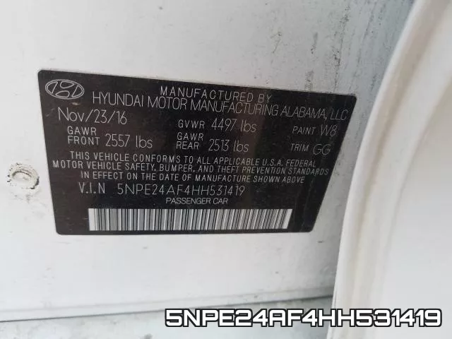 5NPE24AF4HH531419 фото 2