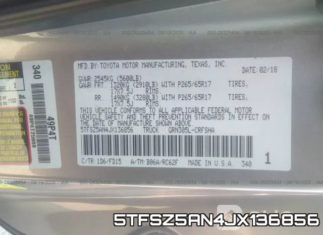 5TFSZ5AN4JX136856 фото 10