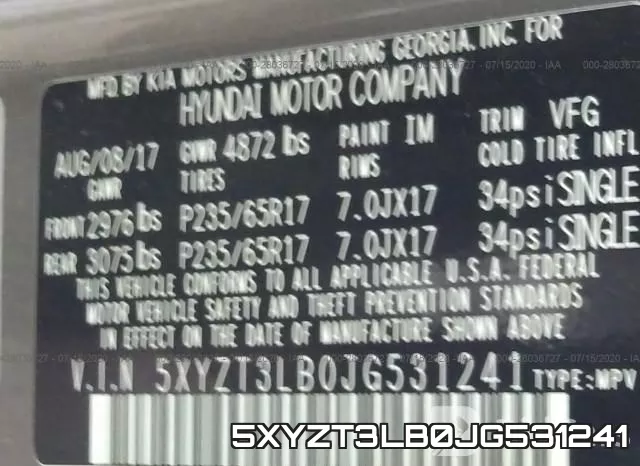 5XYZT3LB0JG531241 фото 10