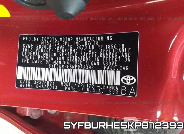 5YFBURHE5KP872393 фото 9