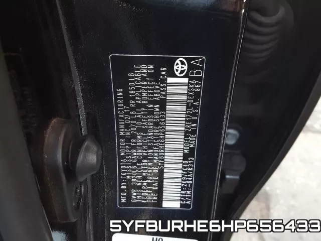 5YFBURHE6HP656433 фото 2