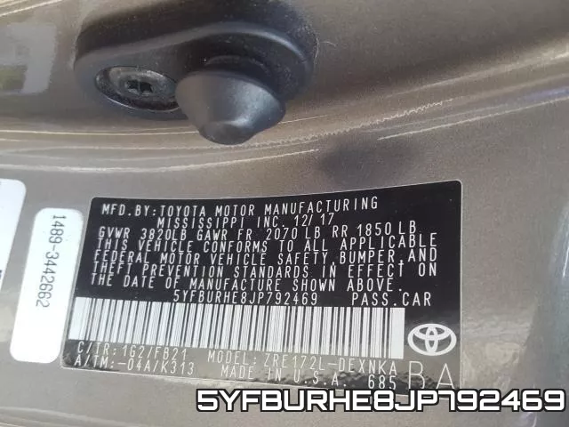 5YFBURHE8JP792469 фото 2