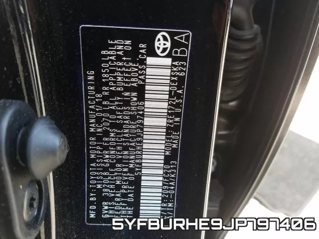 5YFBURHE9JP797406 фото 2
