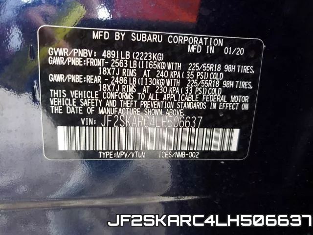 JF2SKARC4LH506637 фото 2