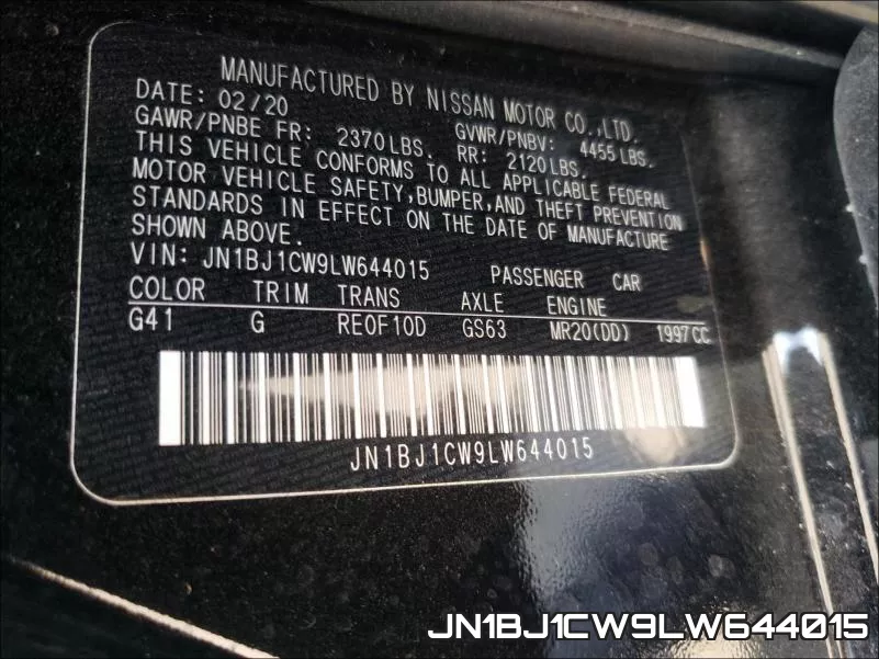 JN1BJ1CW9LW644015 фото 2