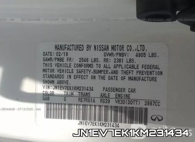 JN1EV7EK1KM231434 фото 10