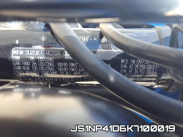 JS1NP41D6K7100019 фото 2