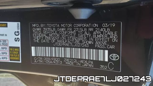 JTDEPRAE7LJ027243 фото 2