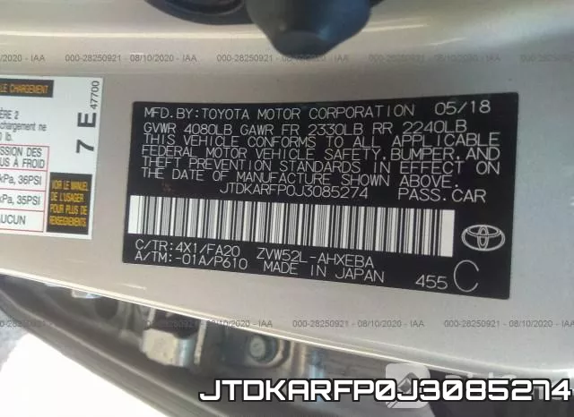 JTDKARFP0J3085274 фото 10