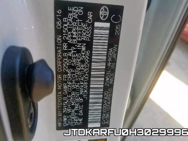 JTDKARFU0H3029996 фото 2