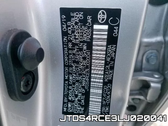 JTDS4RCE3LJ020041 фото 2