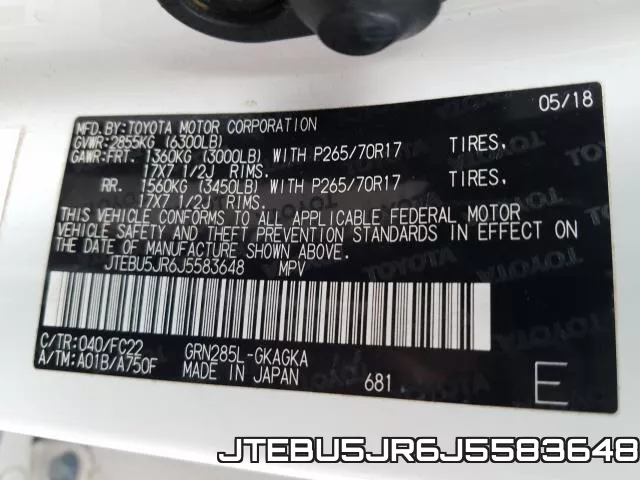 JTEBU5JR6J5583648 фото 2
