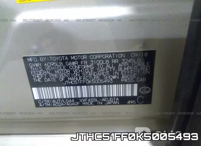 JTHC51FF0K5005493 фото 10