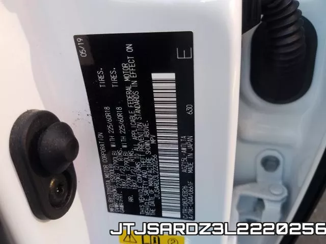 JTJSARDZ3L2220256 фото 2