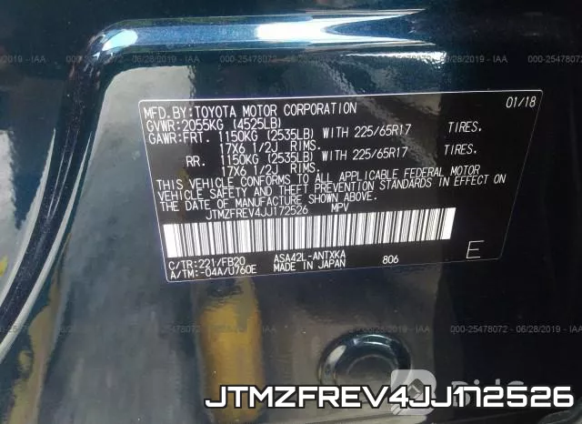 JTMZFREV4JJ172526 фото 10