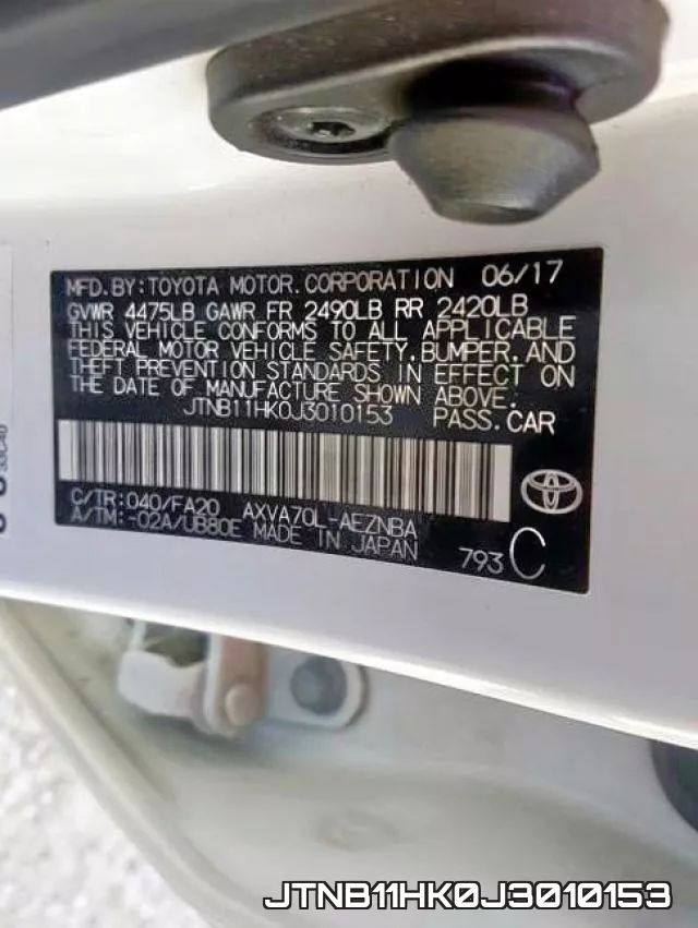 JTNB11HK0J3010153 фото 2