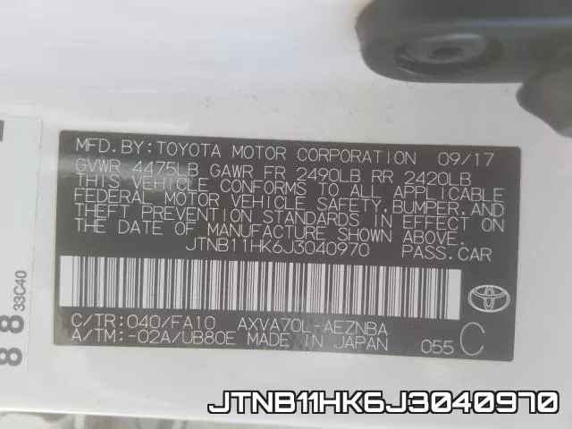 JTNB11HK6J3040970 фото 2