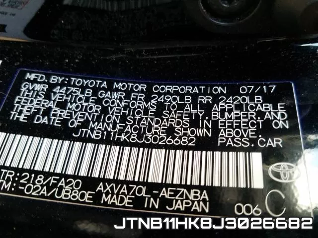 JTNB11HK8J3026682 фото 2
