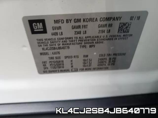 KL4CJ2SB4JB640779 фото 2