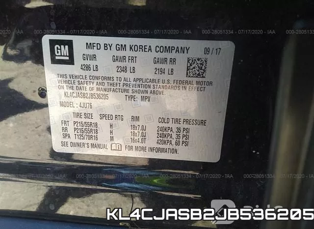 KL4CJASB2JB536205 фото 10