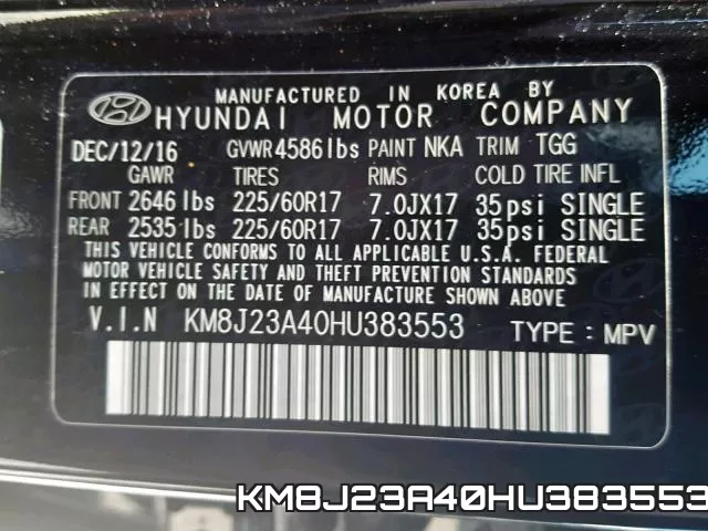KM8J23A40HU383553 фото 2