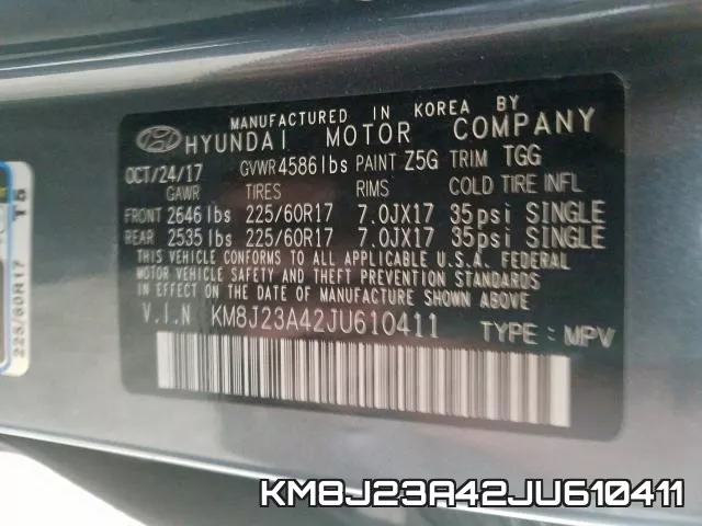 KM8J23A42JU610411 фото 2