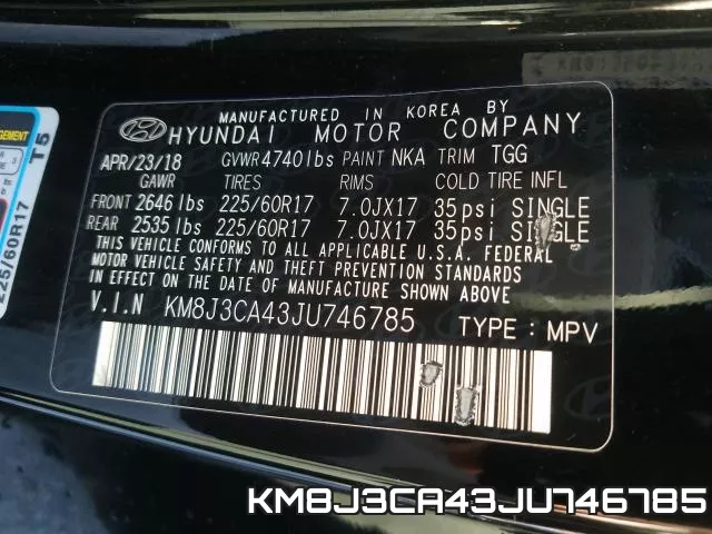 KM8J3CA43JU746785 фото 2