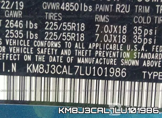 KM8J3CAL7LU101986 фото 10