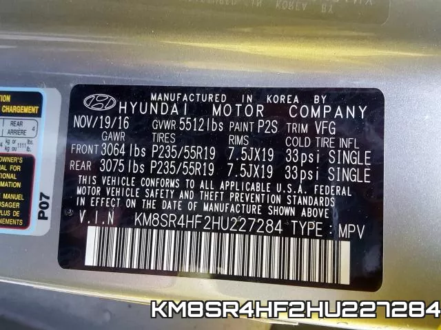 KM8SR4HF2HU227284 фото 2