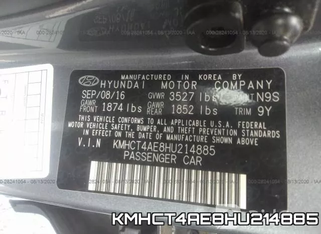 KMHCT4AE8HU214885 фото 10